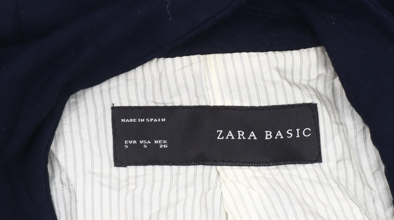 Zara Women's Blue Blazer Size 8, Casual Regular Fit