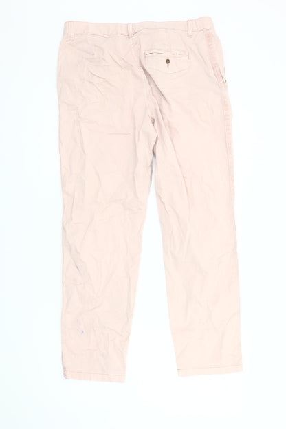 Womens UK Size 14 Marks and Spencer Regular Fit Casual Pink Trousers