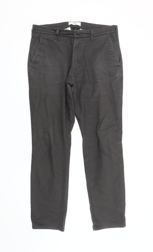 Marks and Spencer Men's Black Chino Trousers, 32 Slim