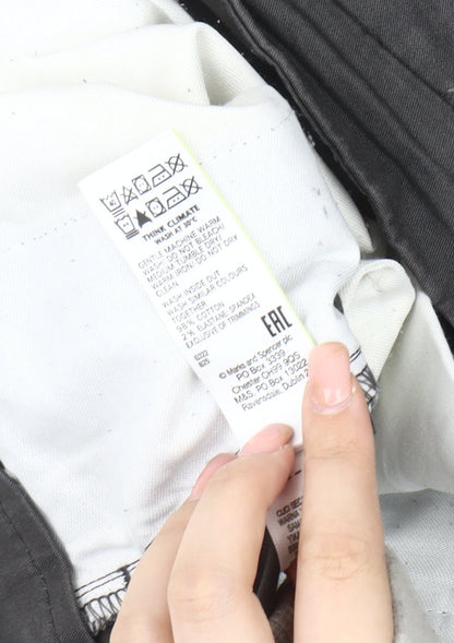 Marks and Spencer Men's Black Chino Trousers, 32 Slim