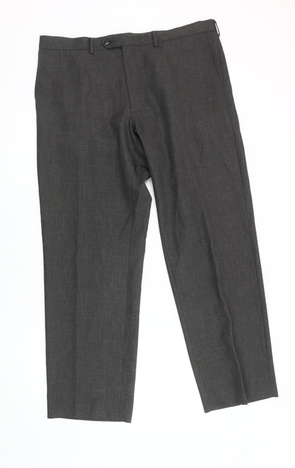 Marks and Spencer Men's Grey Trousers Size 38