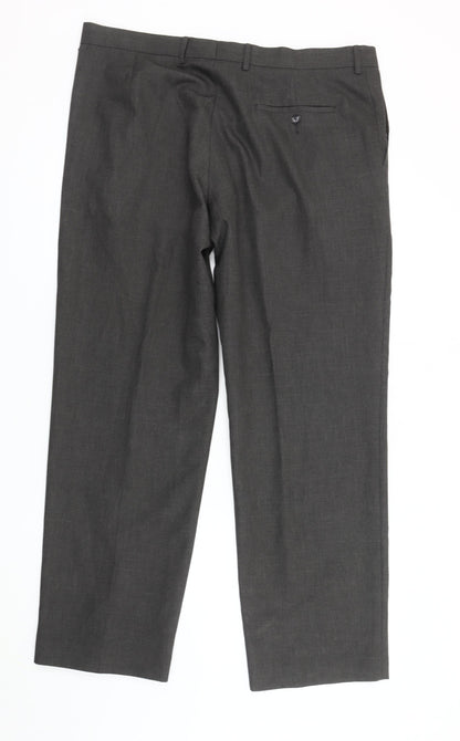 Marks and Spencer Men's Grey Trousers Size 38
