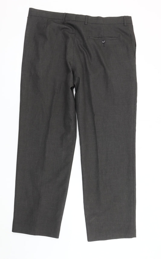 Marks and Spencer Men's Grey Trousers Size 38