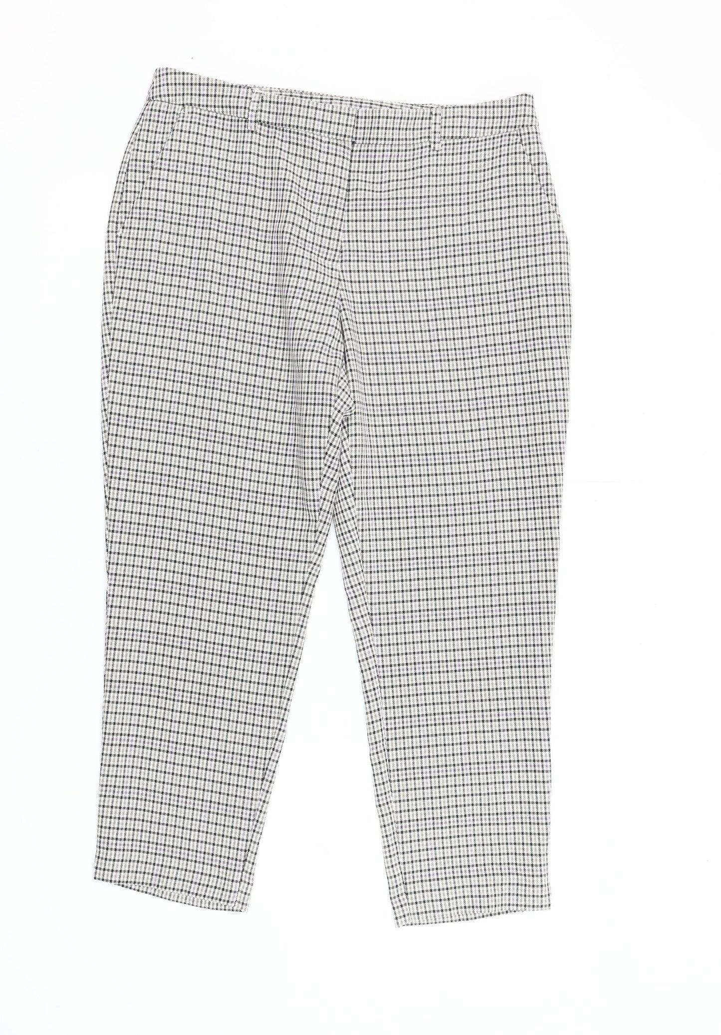 Womens UK Size 12 Dorothy Perkins Regular Fit Cropped Multicoloured Trousers