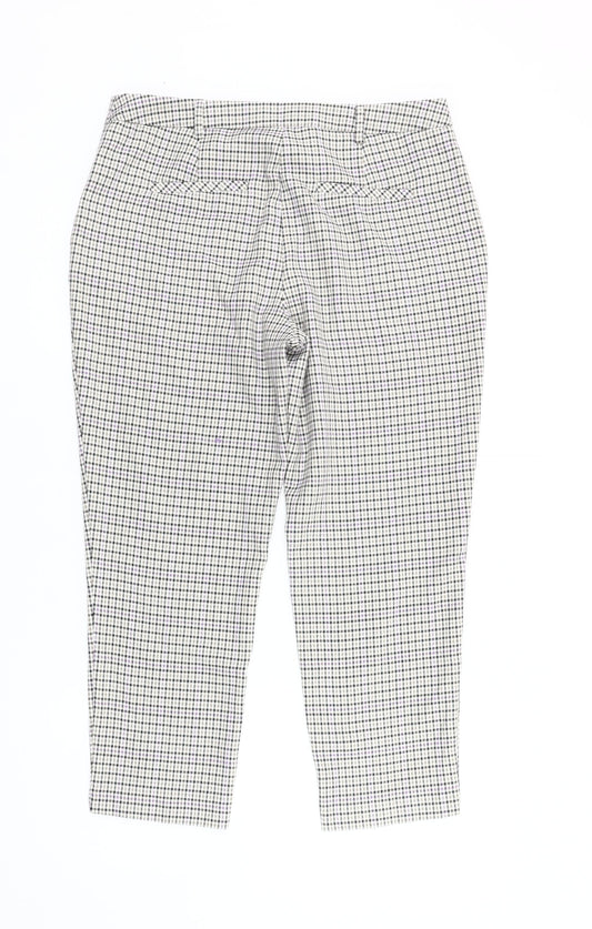 Womens UK Size 12 Dorothy Perkins Regular Fit Cropped Multicoloured Trousers