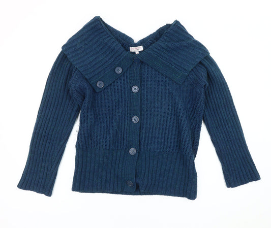 Womens UK Size M Per Una Blue Cardigan Jumper