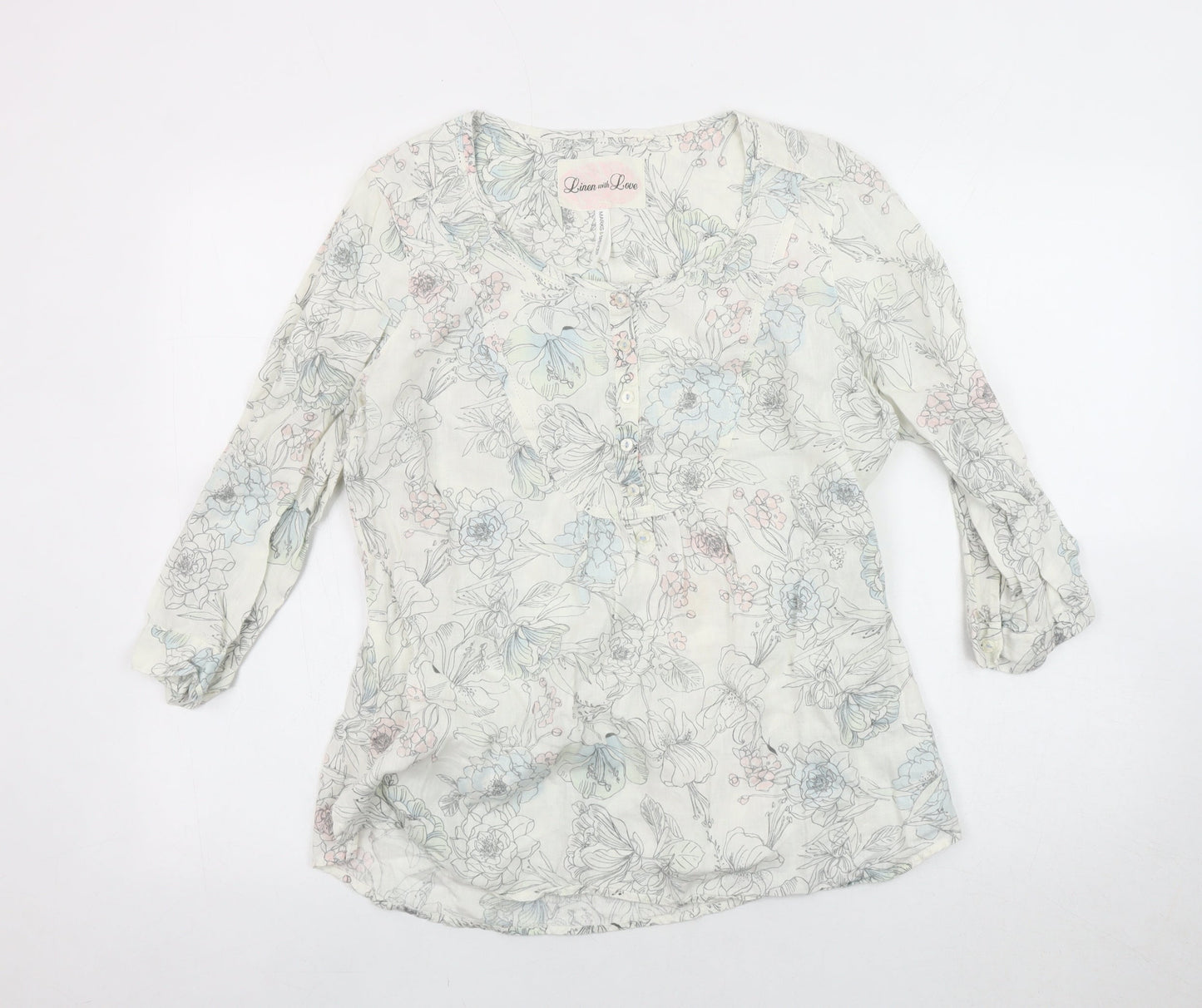 Womens UK Size 12 Marks and Spencer White Basic Blouse
