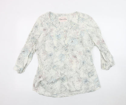 Womens UK Size 12 Marks and Spencer White Basic Blouse