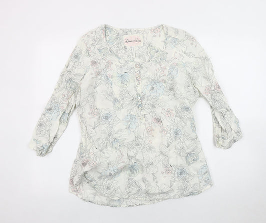 Womens UK Size 12 Marks and Spencer White Basic Blouse