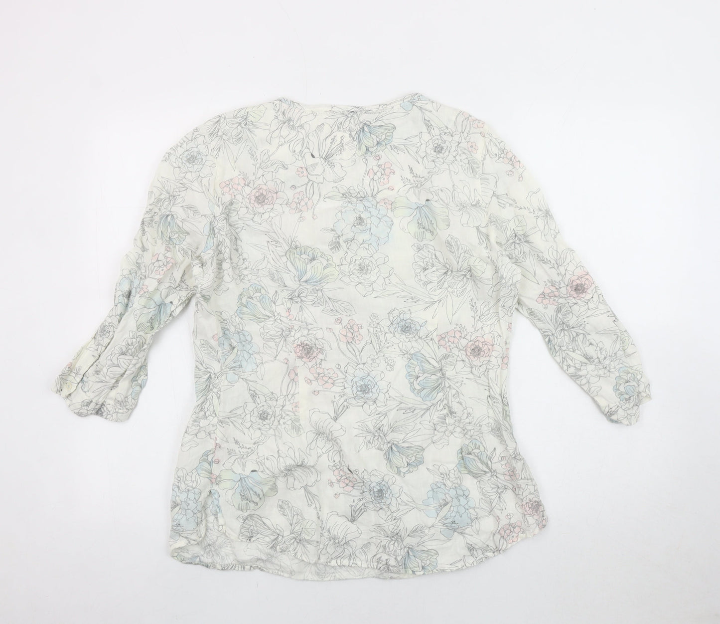 Womens UK Size 12 Marks and Spencer White Basic Blouse