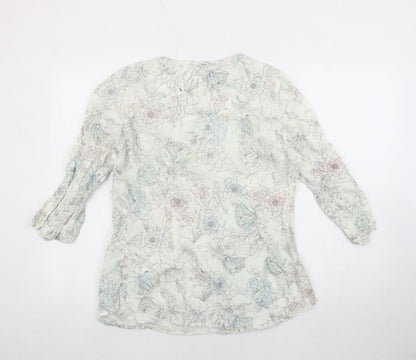 Womens UK Size 12 Marks and Spencer White Basic Blouse