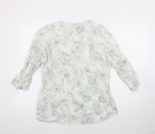 Womens UK Size 12 Marks and Spencer White Basic Blouse