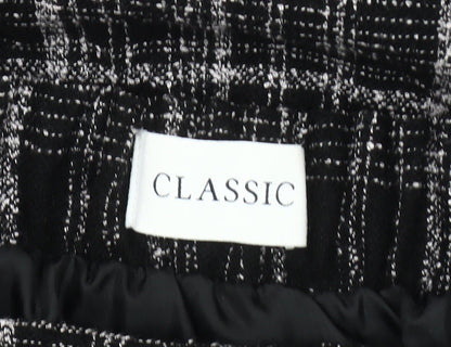 Marks and Spencer Women's Black Checked Skirt 14