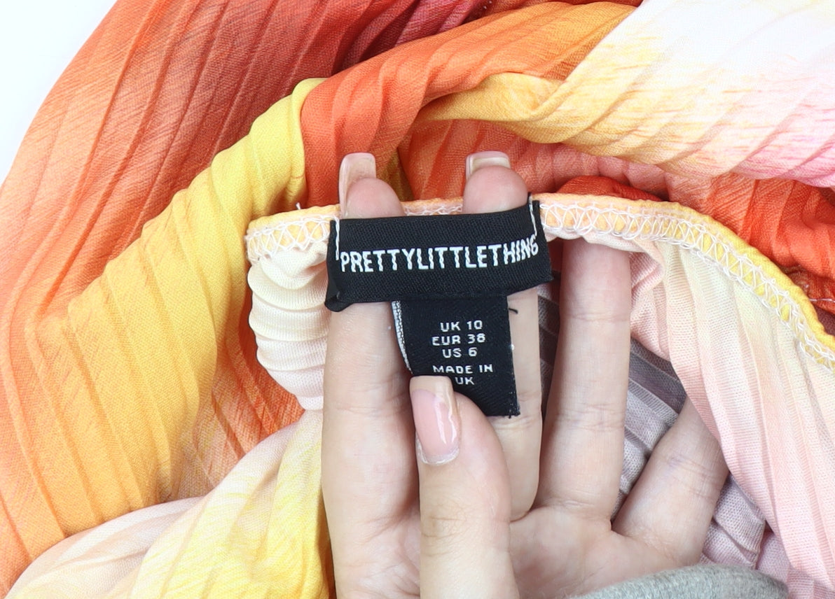 PrettyLittleThing Women's Multicoloured One-Shoulder Dress