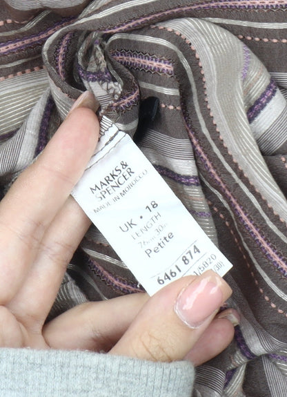 Marks and Spencer Women's Brown A-Line Long Skirt Size 18