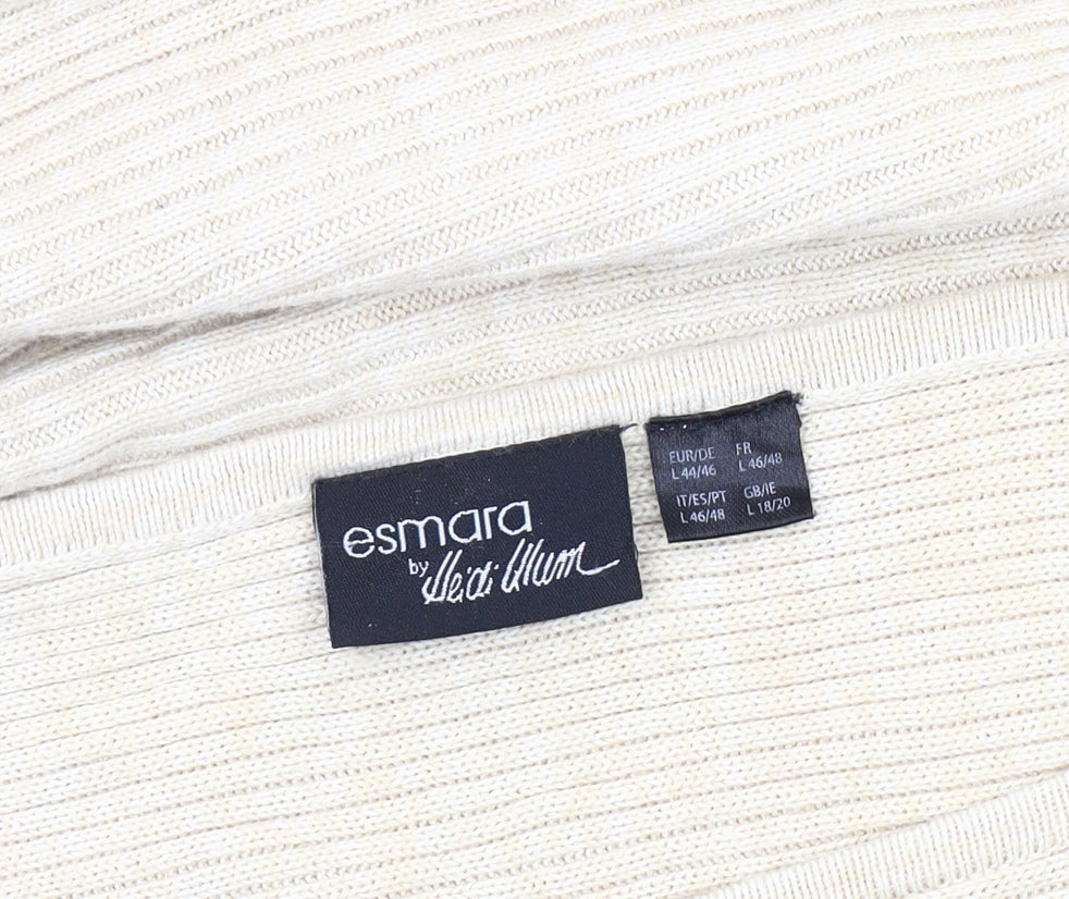 Esmara by Heidi Klum Women's Beige Pullover Jumper Size L