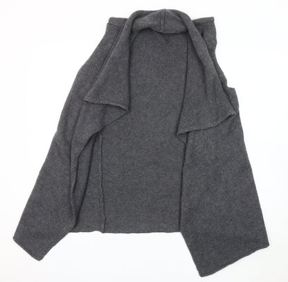 Cynthia Rowley Women's Grey Open Knit Open Front Cardigan L