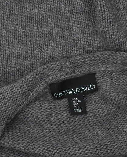 Cynthia Rowley Women's Grey Open Knit Open Front Cardigan L
