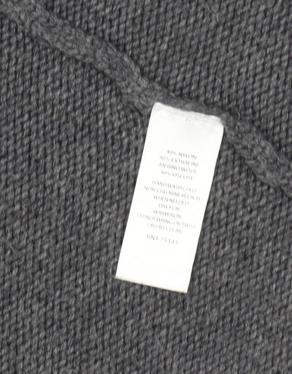 Cynthia Rowley Women's Grey Open Knit Open Front Cardigan L