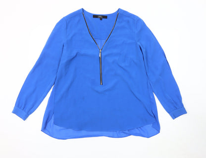 Womens UK Size 14 Star by Julien Macdonald Blue Tunic Blouse