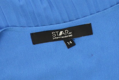Womens UK Size 14 Star by Julien Macdonald Blue Tunic Blouse