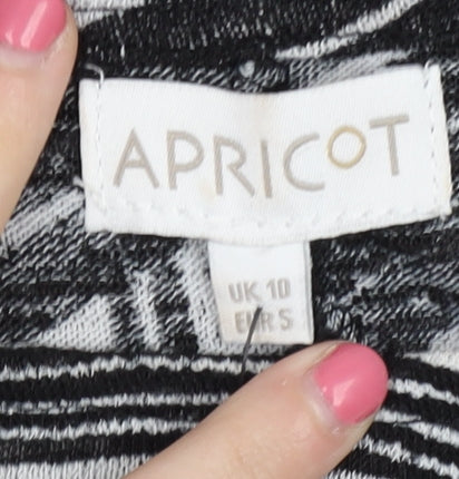 Womens UK Size 10 Apricot Black Cape Jumper