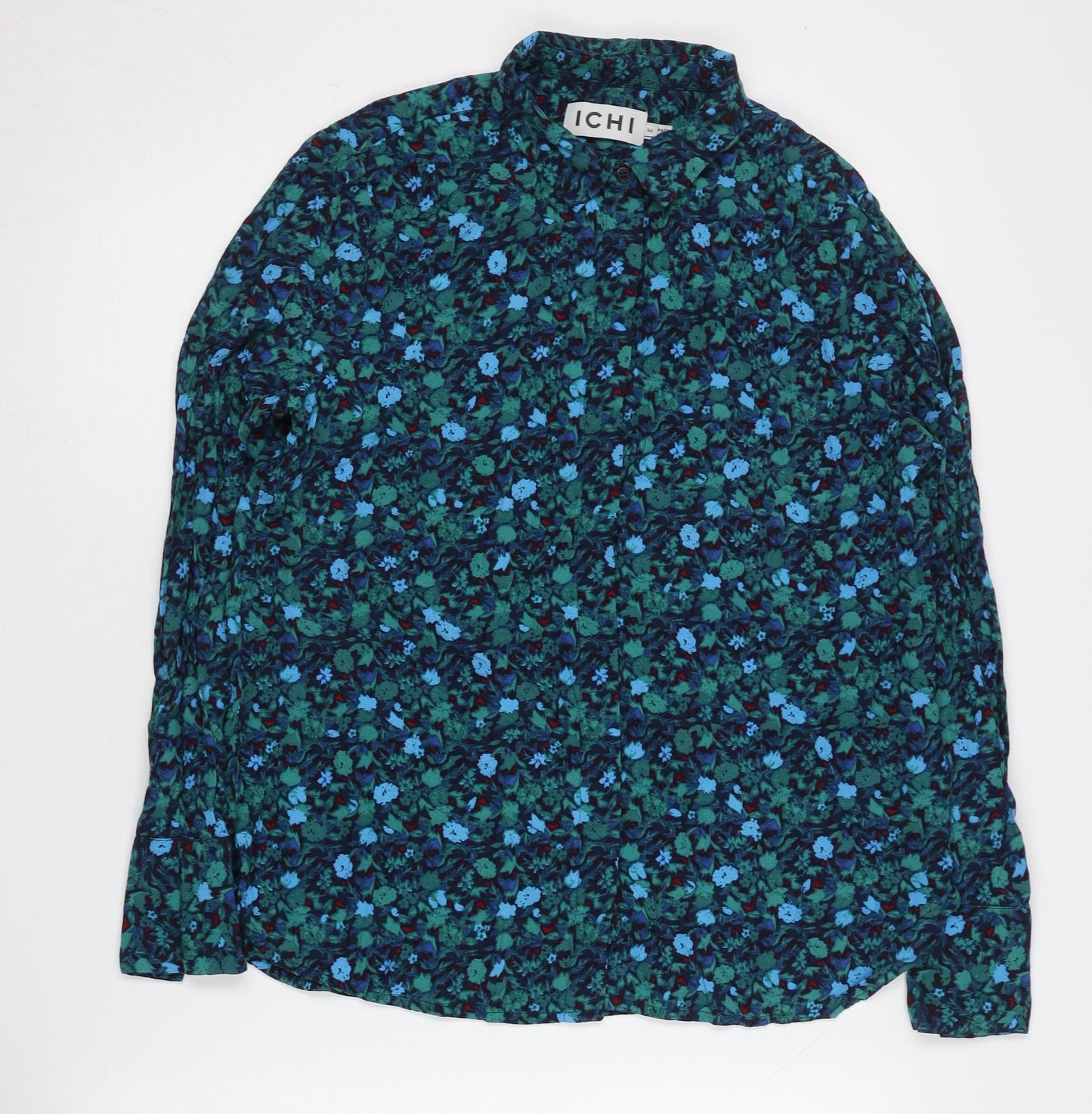 Womens UK Size 8 ICHI Multicoloured Basic Blouse