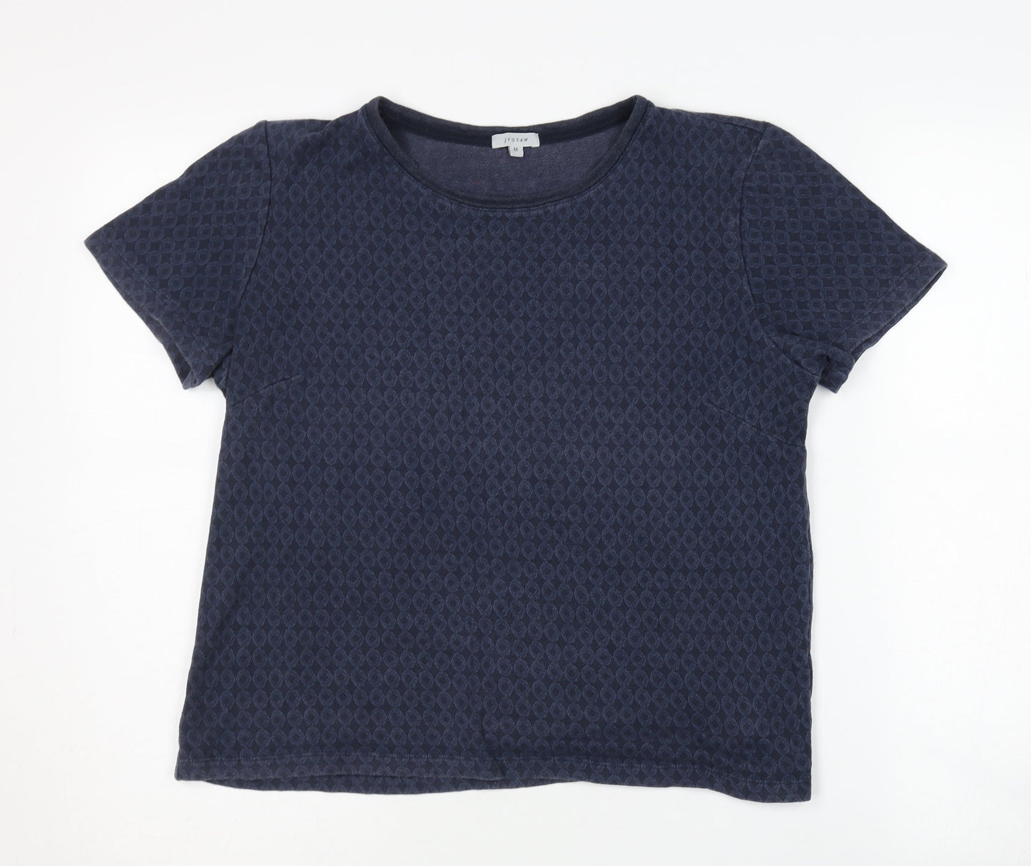 Womens UK Size M Jigsaw Blue Basic T-Shirt