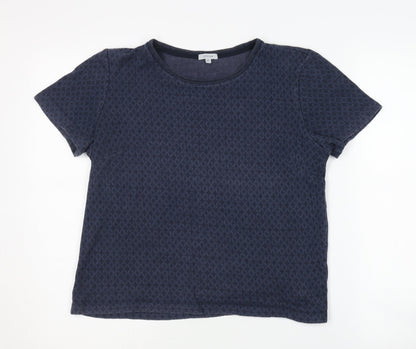 Womens UK Size M Jigsaw Blue Basic T-Shirt