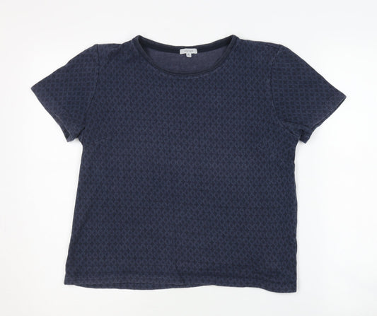 Womens UK Size M Jigsaw Blue Basic T-Shirt