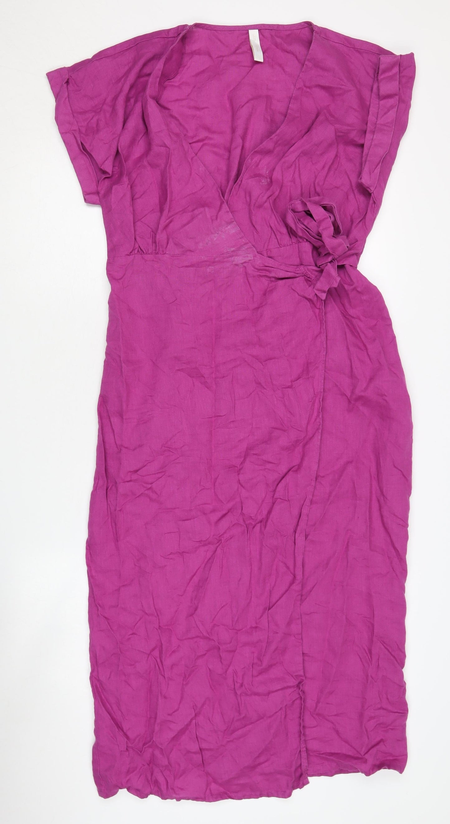 MNG Women's Pink Wrap Dress Size 12