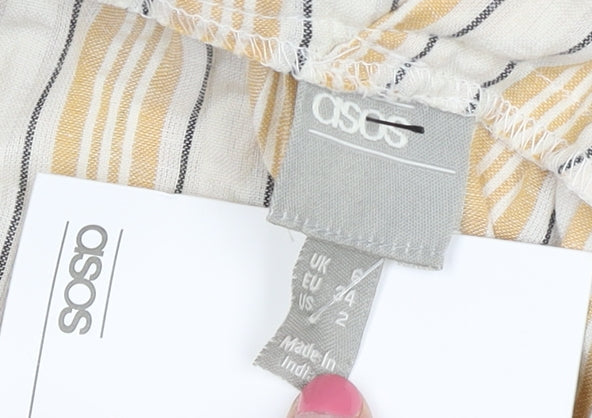 ASOS Women's Multicoloured Striped Slip Dress