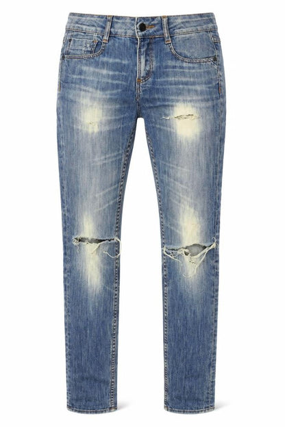 Mens UK Size 28 Firetrap Slim Fit Tapered Blue Jeans
