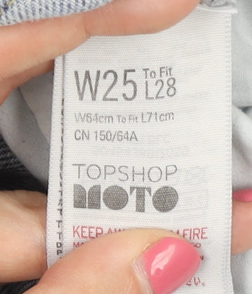 Topshop Women Blue Straight Jeans Size 8