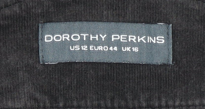 Dorothy Perkins Black Corduroy Pinafore Dress