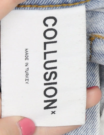 Collusion Women's Light Blue Straight Jeans, Size 10