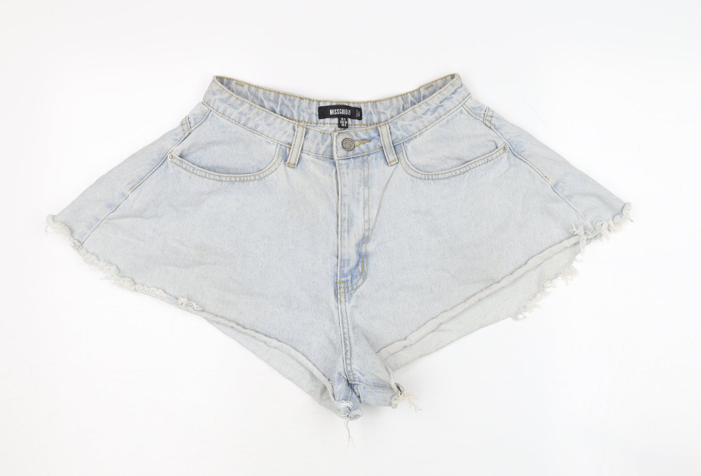 Missguided Women's Blue Denim Cut-Off Shorts Size 8