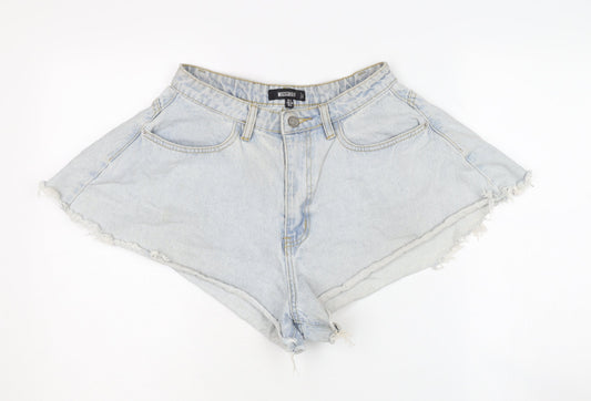 Missguided Women's Blue Denim Cut-Off Shorts Size 8