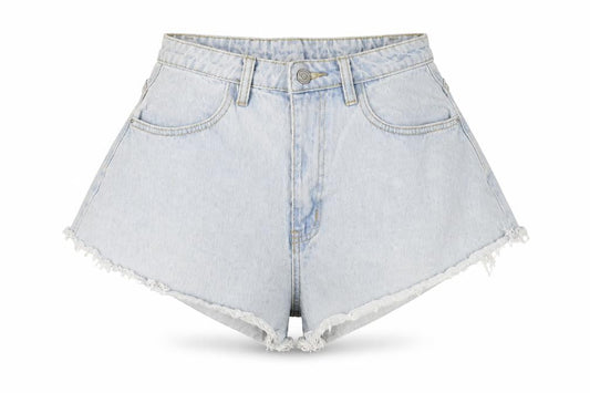 Missguided Women's Blue Denim Cut-Off Shorts Size 8