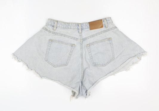 Missguided Women's Blue Denim Cut-Off Shorts Size 8