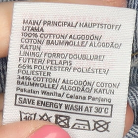 Topshop Women’s Blue Mom Jeans with Distressed Details