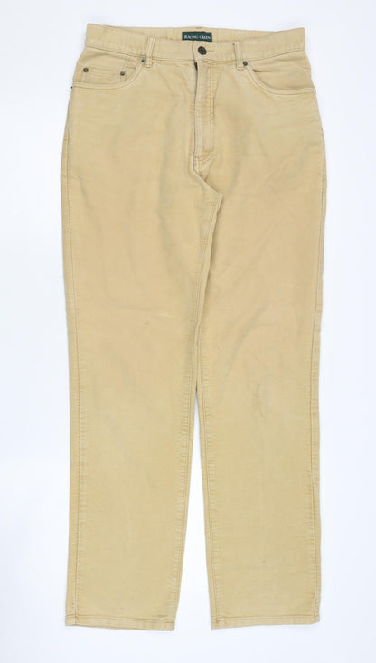 Racing Green Women's Beige Straight Jeans Size 32