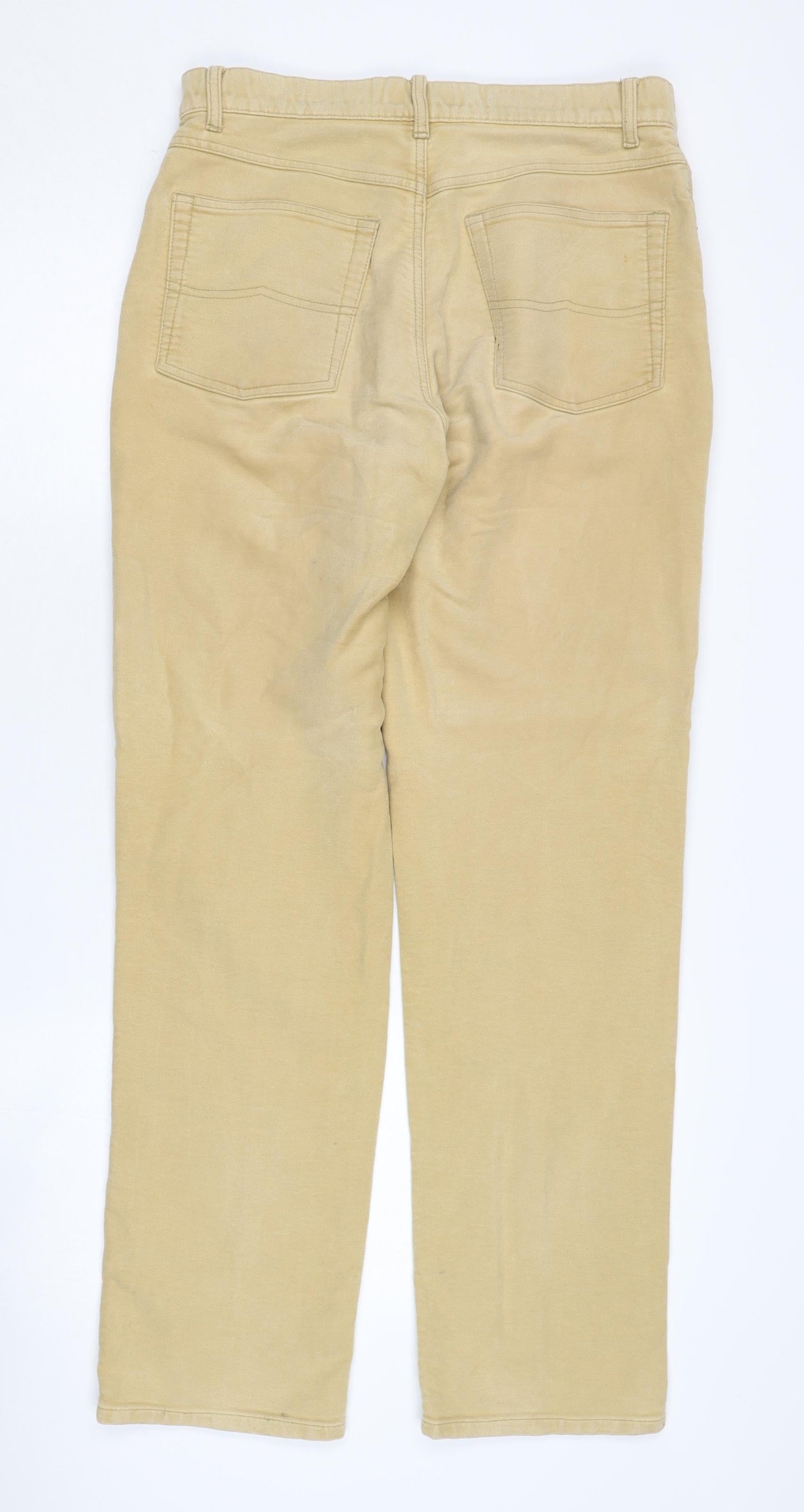 Racing Green Women's Beige Straight Jeans Size 32