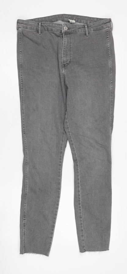 H & M Women’s Grey Skinny High Waist Jeans Size 32