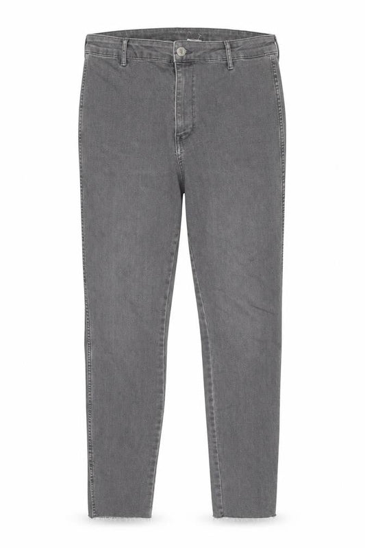 Front view of H & M Women’s Grey Skinny High Waist Jeans, size UK 32