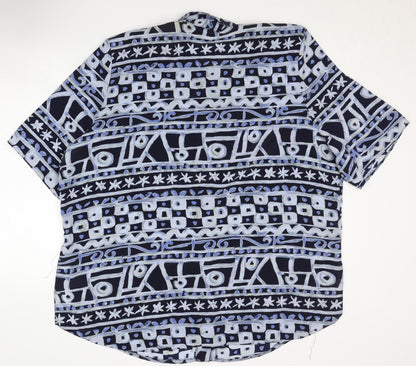 C&A Women's Blue Geometric Blouse Size 20