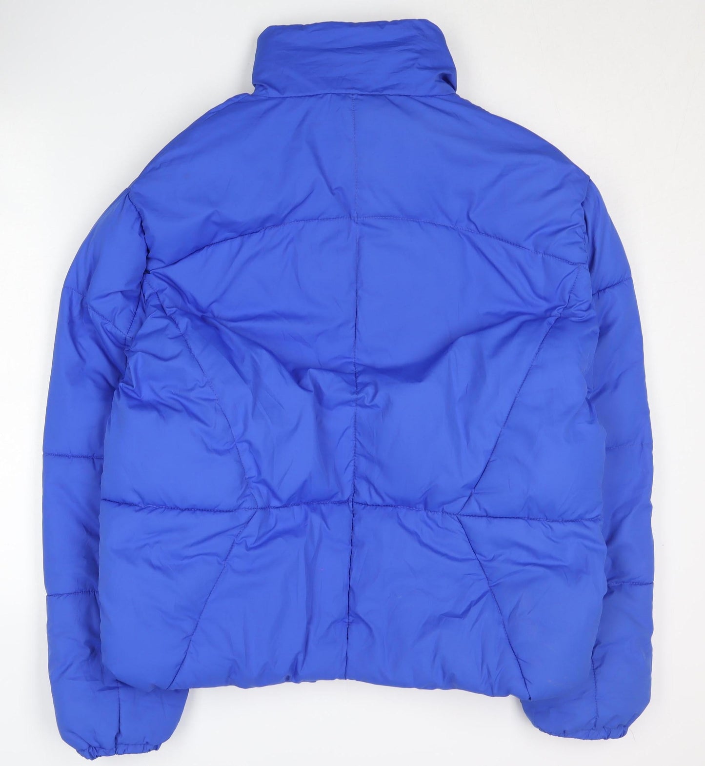 M Women's Blue Puffer Jacket Size 6, Full Zip