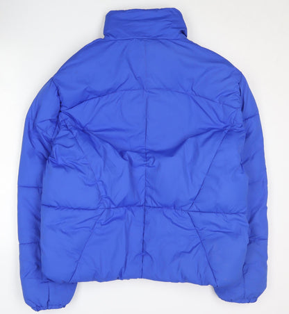 M Women's Blue Puffer Jacket Size 6, Full Zip