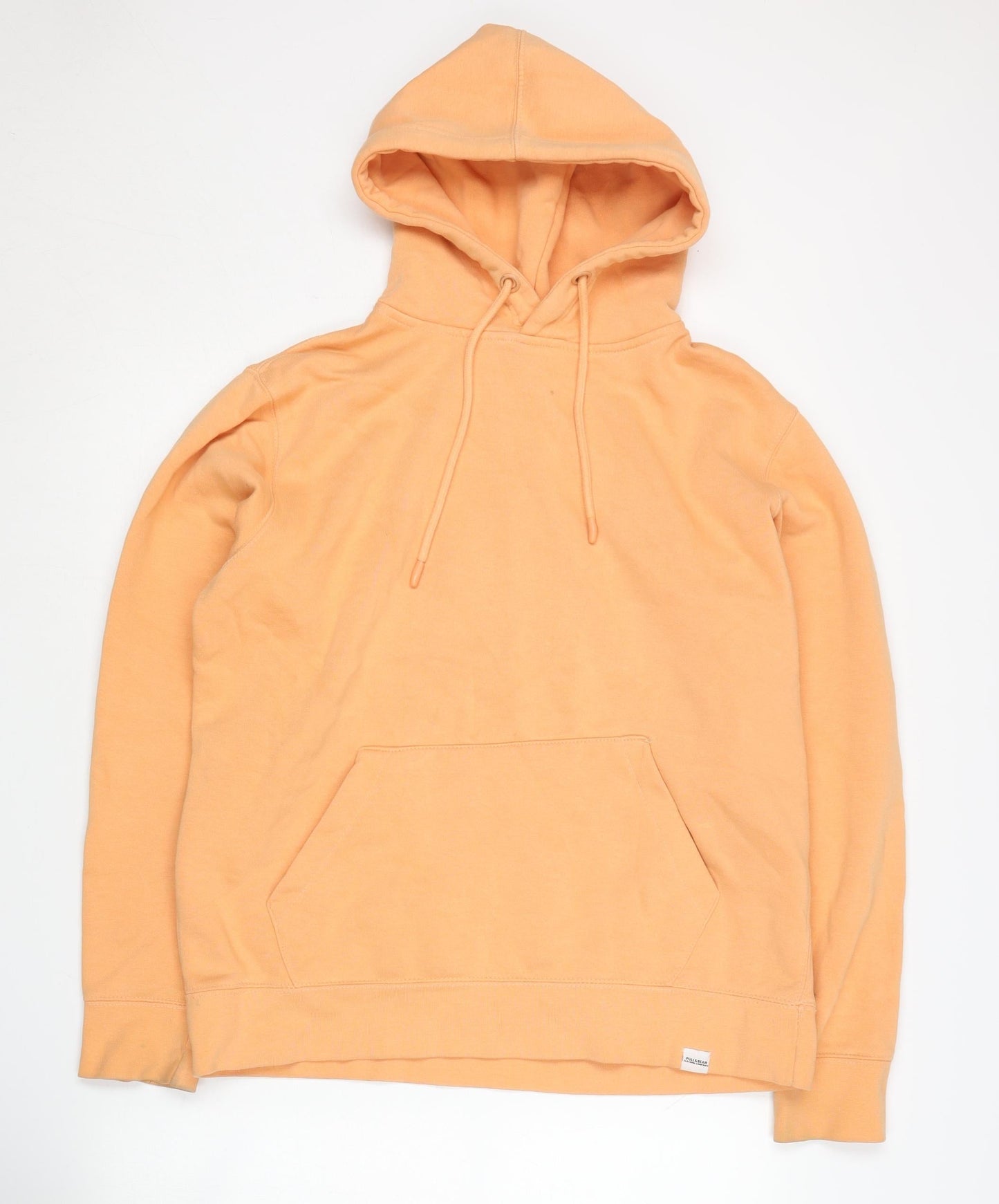 Unisex Adults UK Size M Pull & Bear Orange Pullover Hoodie