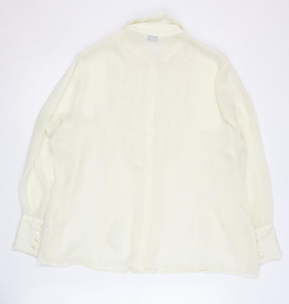 Classics Women's Ivory Button-Up Blouse Size 16